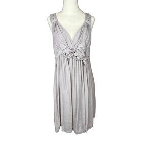 Sine Anthropologie Gray Rosette Sleeveless Mini Dress Size 10